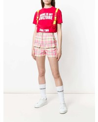 Gcds Plaid Fitted Shorts