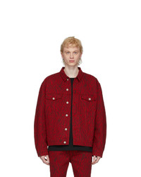Red Print Denim Jacket