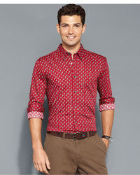 Men's Red Dress Shirts by Tommy 