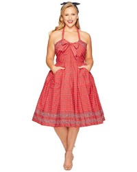 Unique Vintage Plus Size Paisley Print Dress Dress