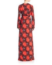 MSGM Long Sleeve Printed Gown