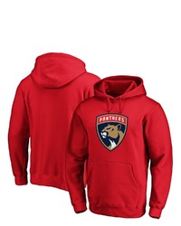 FANATICS Branded Red Florida Panthers Primary Team Logo Fleece Pullover Hoodie