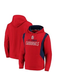 FANATICS Branded Red St Louis Cardinals Iconic Fleece Colorblock Pullover Hoodie At Nordstrom