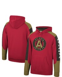 Mitchell & Ness Red Atlanta United Fc Fusion Fleece Pullover Hoodie
