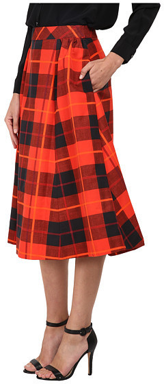 Kate plaid midi skirt sale