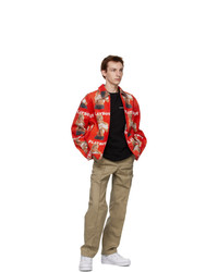 Soulland Red Playboy Edition Corduroy Terry Jacket