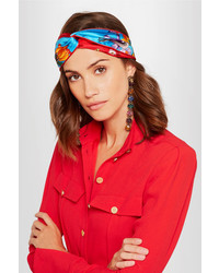 Gucci Printed Silk Twill Headband Red