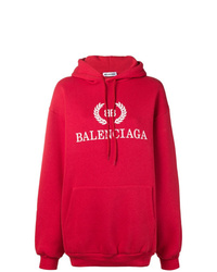 balenciaga hoodie womens red