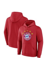 FANATICS Branded Red Bayern Munich Five Star Crest Pullover Hoodie At Nordstrom