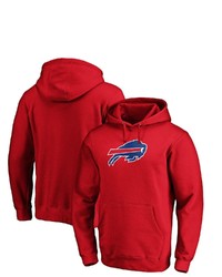 FANATICS Branded Red Buffalo Bills Team Logo Pullover Hoodie