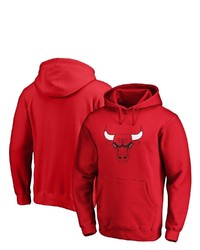 FANATICS Branded Red Chicago Bulls Primary Team Logo Pullover Hoodie