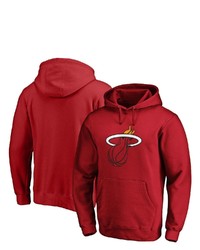 FANATICS Branded Red Miami Heat Primary Team Logo Pullover Hoodie