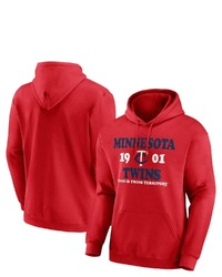 FANATICS Branded Red Minnesota Twins Fierce Competitor Pullover Hoodie