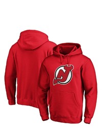 FANATICS Branded Red New Jersey Devils Primary Team Logo Fleece Pullover Hoodie At Nordstrom