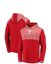 FANATICS Branded Red Philadelphia Phillies Iconic Marbled Clutch Pullover Hoodie