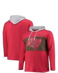 FANATICS Branded Red Tampa Bay Buccaneers Big Tall Logo Hoodie Long Sleeve T Shirt
