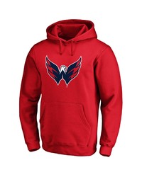FANATICS Branded Red Washington Capitals Primary Logo Pullover Hoodie