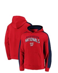 FANATICS Branded Red Washington Nationals Gametime Arch Pullover Hoodie