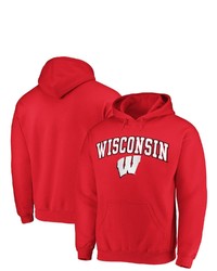 FANATICS Branded Red Wisconsin Badgers Campus Pullover Hoodie At Nordstrom