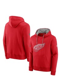 FANATICS Branded Redgray Detroit Red Wings Special Edition Archival Throwback Pullover Hoodie