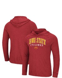Colosseum Cardinal Iowa State Cyclones Campus Raglan Long Sleeve Hoodie T Shirt At Nordstrom