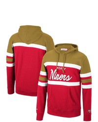 Mitchell & Ness Goldscarlet San Francisco 49ers Head Coach Pullover Hoodie