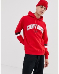 Converse Pull Over Collegiate Hoodie In Red