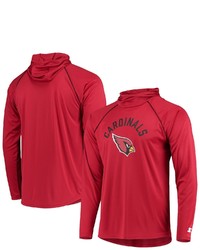 STARTE R Cardinal Arizona Cardinals Raglan Long Sleeve Hoodie T Shirt