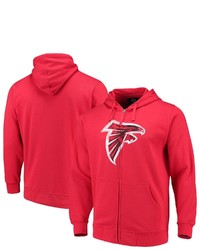 STARTE R G Iii Sports By Carl Banks Red Atlanta Falcons Primary Logo Full Zip Hoodie At Nordstrom