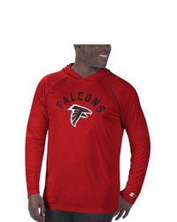 STARTE R Red Atlanta Falcons Raglan Long Sleeve Hoodie T Shirt
