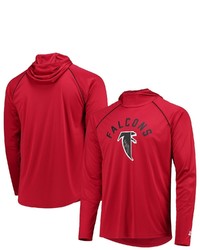 STARTE R Red Atlanta Falcons Throwback Raglan Hoodie Long Sleeve T Shirt