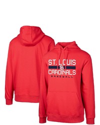 LEVELWEA R Red St Louis Cardinals Podium Pullover Hoodie