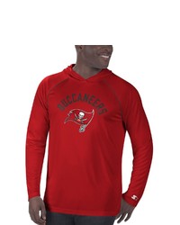 STARTE R Red Tampa Bay Buccaneers Raglan Long Sleeve Hoodie T Shirt