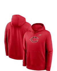 Nike Red Cincinnati Reds Cooperstown Mashup Logo Club Pullover Hoodie
