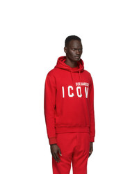DSQUARED2 Red Icon Hoodie