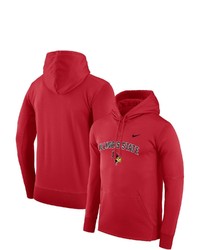 Nike Red Illinois State Redbirds Arch Over Logo Pullover Hoodie
