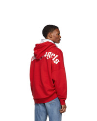 Palm Angels Red Logo Hoodie