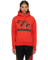 DSQUARED2 Red Lunar Ny Hoodie