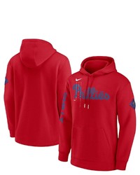 Nike Red Philadelphia Phillies Reflection Fleece Pullover Hoodie At Nordstrom