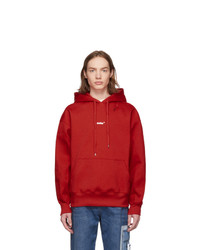 Ader Error Red Small Logo Hoodie