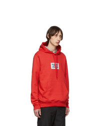 Burberry Red Square Logo Hoodie