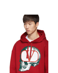 Valentino Red Undercover Edition Go Skull Hoodie