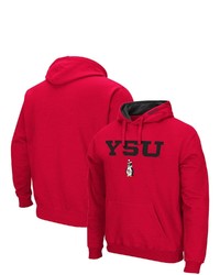 Colosseum Red Youngstown State Penguins Arch And Logo Pullover Hoodie At Nordstrom