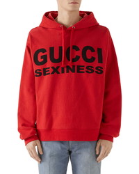 Gucci Sexiness Logo Graphic Cotton Hoodie