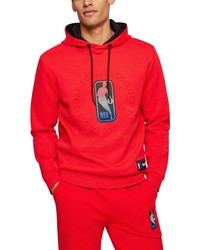 BOSS X Nba Bounce2 3 Emed Hoodie In Open Red Nba At Nordstrom