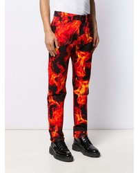 MSGM Flame Print Jeans