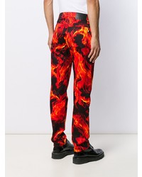 MSGM Flame Print Jeans