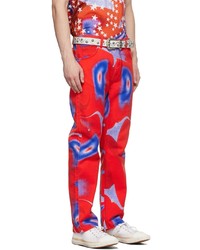 ERL Red Blue Graphic Jeans