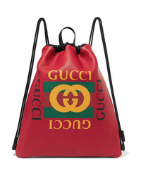 Gucci Printed Textured Leather Backpack