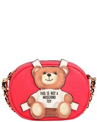 Moschino Teddy Bear Tab Faux Leather Shoulder Bag